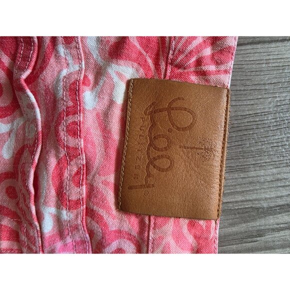 Lily Pulitzer Womens Floral Pink & White Capri Pants - Picture 3 of 6